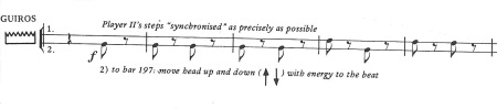 DRESSUR DE MAURICIO KAGEL (page 18) © 1983 by Henry Litolff's Verlag. Reproduit avec l'aimable autorisation de Peters Edition Limited, London