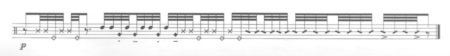 18 ETUDES PROGRESSIVES POUR CAISSE-CLAIRE DE JEAN‐PIERRE DROUET (page 19) © 2000 Gérard Billaudot Editeur SA, Paris. Reproduit avec l'aimable autorisation de l'éditeur