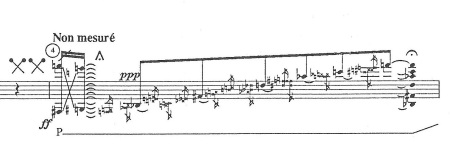 SOLO DE VIBRAPHONE EXTRAIT DU LIVRE DES CLAVIERS DE PHILIPPE MANOURY (mesure 4) © Editions Amphion. Reproduit avec l’aimable autorisation de MGB Hal Leonard