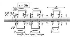 SOLO DE VIBRAPHONE EXTRAIT DU LIVRE DES CLAVIERS DE PHILIPPE MANOURY (mesure 60) © Editions Amphion. Reproduit avec l’aimable autorisation de MGB Hal Leonard