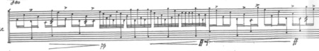 KOMBOÏ DE IANNIS XENAKIS (page 3) © Editions Salabert. Reproduit avec l’aimable autorisation de MGB Hal Leonard