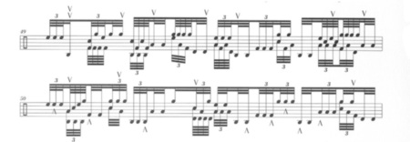 REBONDS A DE IANNIS XENAKIS (page 6) © Editions Salabert. Reproduit avec l’aimable autorisation de MGB Hal Leonard