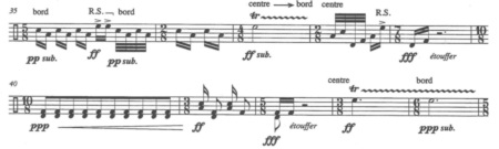 ETUDES DE PEAUX - N°2 SATZ DE BRUNO GINER (page 9) © Editions Durand. Reproduit avec l’aimable autorisation de MGB Hal Leonard
