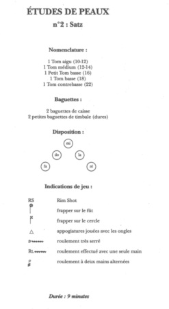 ETUDES DE PEAUX - N°2 SATZ DE BRUNO GINER (nomenclature) © Editions Durand. Reproduit avec l’aimable autorisation de MGB Hal Leonard