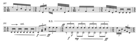 ETUDES DE PEAUX - N°2 SATZ DE BRUNO GINER (page 7) © Editions Durand. Reproduit avec l’aimable autorisation de MGB Hal Leonard