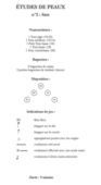 ETUDES DE PEAUX - N°2 SATZ DE BRUNO GINER (nomenclature) © Editions Durand. Reproduit avec l’aimable autorisation de MGB Hal Leonard