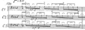 OKHO DE IANNIS XENAKIS © Editions Salabert. Reproduit avec l’aimable autorisation de MGB Hal Leonard