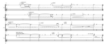 CLOUD-POLYPHONIES - MVT II CLOUDS DE JAMES WOOD (page 23) © James Wood. Reproduit avec l’aimable autorisation du compositeur