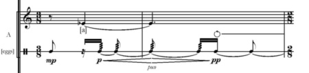 ... AN DIE NACHT II DE JEAN-PASCAL CHAIGNE (page 7) © Jean-Pascal Chaigne. Reproduit avec l’aimable autorisation du compositeur