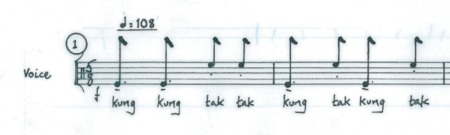ROGOSANTI DE JAMES WOOD (page 1) © James Wood. Reproduit avec l’aimable autorisation du compositeur
