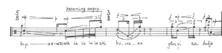 ELANGA N'KAKE SINGING TO HIS CRAFT DE JAMES WOOD (page 6) © James Wood. Reproduit avec l’aimable autorisation du compositeur
