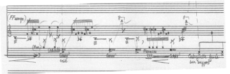 LE JARDIN D'EN FACE DE JEAN-PIERRE DROUET (page 12) © Jean-Pierre Drouet. Reproduit avec l’aimable autorisation du compositeur