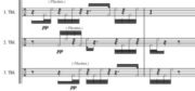 HAPPY END DE GEORGES APERGHIS (page 67) © Georges Aperghis. Reproduit avec l’aimable autorisation du compositeur
