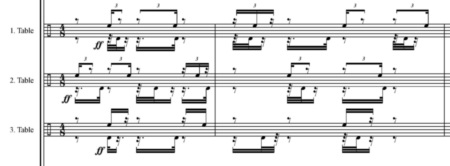 HAPPY END DE GEORGES APERGHIS (page 5) © Georges Aperghis. Reproduit avec l’aimable autorisation du compositeur