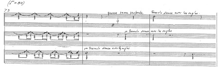 OKHO DE IANNIS XENAKIS (page 7) © Editions Salabert. Reproduit avec l’aimable autorisation de MGB Hal Leonard
