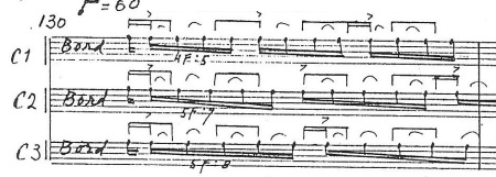 OKHO DE IANNIS XENAKIS (page 1) © Editions Salabert. Reproduit avec l’aimable autorisation de MGB Hal Leonard