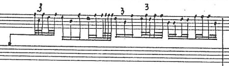 OKHO DE IANNIS XENAKIS (page 3) © Editions Salabert. Reproduit avec l’aimable autorisation de MGB Hal Leonard