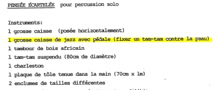 PENSEE ECARTELEE DE VINKO GLOBOKAR (nomenclature) © Editions Ricordi. Reproduit avec l’aimable autorisation de MGB Hal Leonard